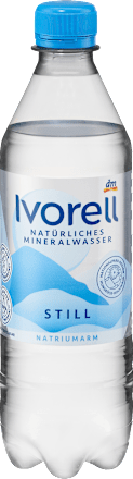 Natuurlijk mineraalwater, plat, 0,5 l voor eenmalig gebruik