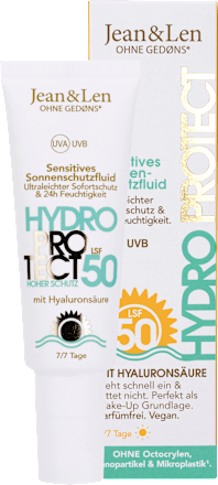 Zonnebrandcrème voor het gezicht, gevoelig, hydroprotect, SPF 50, 50 ml