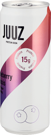 Frisdrank, Proteïne Soda, Bosbessen Cassis, 330 ml WEGWERP