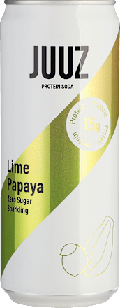 Frisdrank, Proteïne Soda, Limoen Papaya, 330 ml WEGWERP