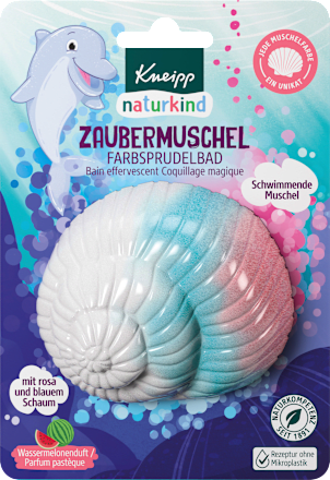 Kinderbadtoevoeging magische schelp kleur schuimbad, 1 st.