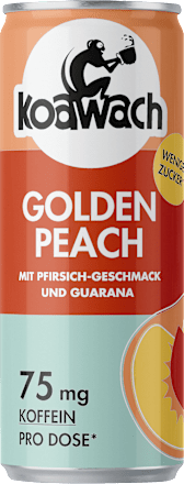 Frisdrank, cafeïnedrank Golden Peach, 250 ml wegwerp