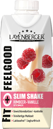 Diet Shake, Slim Shake Framboos &amp; Vanille, klaar om te drinken, 330 ml