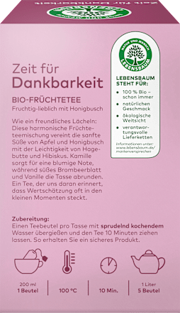 Vruchtenthee "Tijd voor Dankbaarheid" (20 theezakjes), 40 g