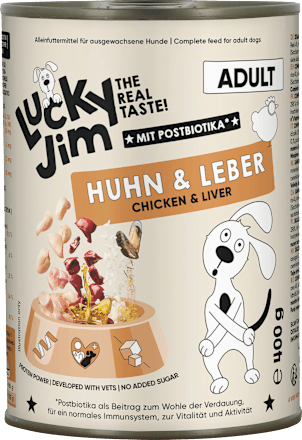 Nat hondenvoer met kip &amp; lever, 400 g
