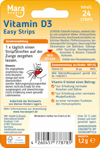 Easy Strips Vitamine D3 Tongstrips, 24 stuks