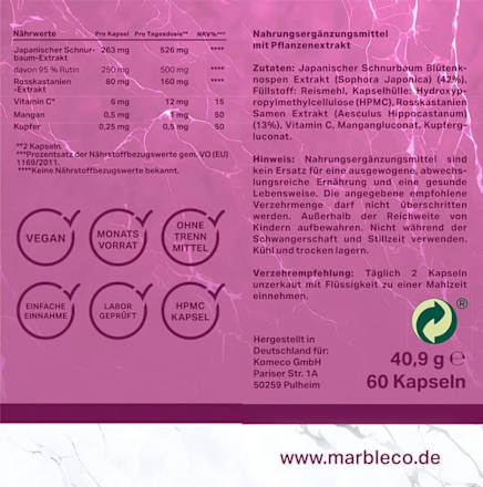 Venen Komplex Kapseln 60 St, 40,9 g