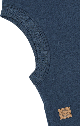 Schlupfmütze mit Merinowolle, blau, Gr. 122/128, 1 St