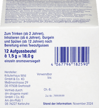 Medicinale thee, kamillethee (12 zakjes), 18 g