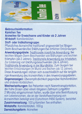Medicinale thee, kamillethee (12 zakjes), 18 g