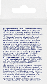 Blijvend elastisch verband, 6 cm x 5 m (uitgerekt), 1 rol, 1 stuk