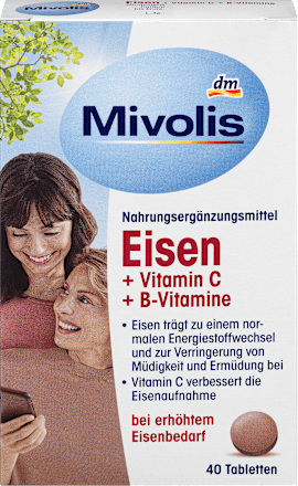 IJzer + Vitamine C + B-vitamines, tabletten, 40 stuks, 25 g
