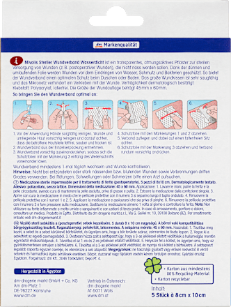 Steriel wondverband waterdicht, 5 stuks