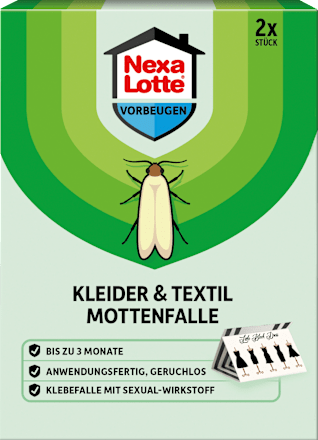 Mottenval voor kledingtextiel, 1 stuk