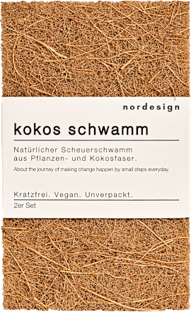 Kokos afwas spons, 2 stuks