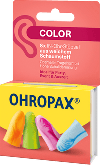 Kleur oordopjes, 8 stuks