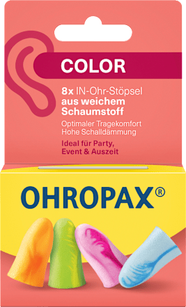 Kleur oordopjes, 8 stuks