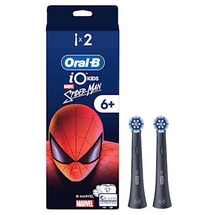 Kinder iO Spiderman Gentle Cleaning Borstelkoppen, vanaf 6 jaar, 2 stuks