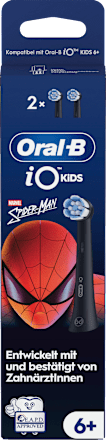 Kinder iO Spiderman Gentle Cleaning Borstelkoppen, vanaf 6 jaar, 2 stuks