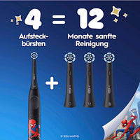 Kinder iO Spiderman Gentle Cleaning Borstelkoppen, vanaf 6 jaar, 2 stuks
