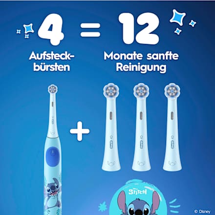 Kinder iO Stitch Gentle Cleaning Borstelkoppen, vanaf 6 jaar, 2 stuks