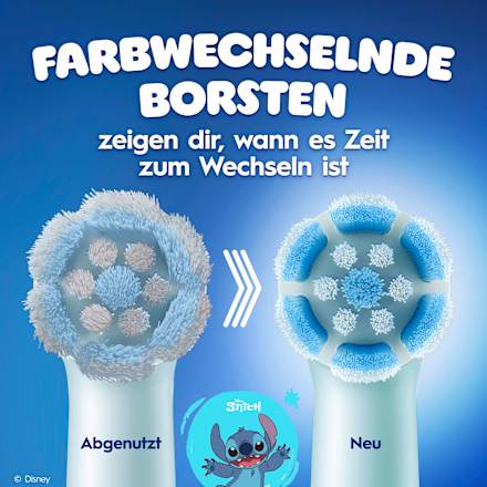 Kinder iO Stitch Gentle Cleaning Borstelkoppen, vanaf 6 jaar, 2 stuks