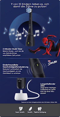 Elektrische tandenborstel iO Kids Spiderman met reisetui, vanaf 6 jaar, 1 st.