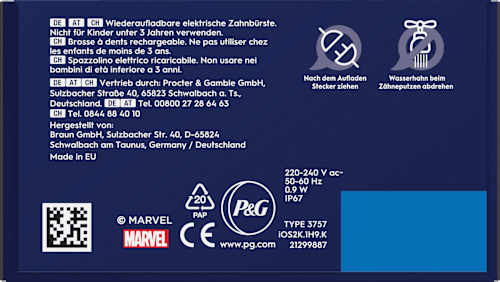 Elektrische tandenborstel iO Kids Spiderman met reisetui, vanaf 6 jaar, 1 st.