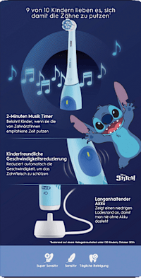 Elektrische tandenborstel kinderen iO Stitch met reisetui, vanaf 6 jaar, 1 st.