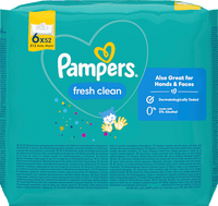 Fresh Clean vochtige doekjes (6 x 52 stuks), 312 stuks