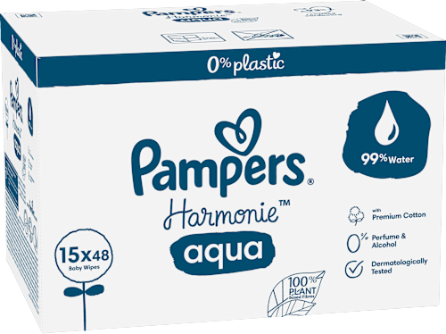 Harmonie Aqua vochtige doekjes (15x48 stuks), 720 stuks
