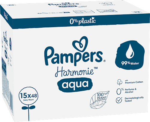 Harmonie Aqua vochtige doekjes (15x48 stuks), 720 stuks