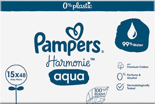 Harmonie Aqua vochtige doekjes (15x48 stuks), 720 stuks