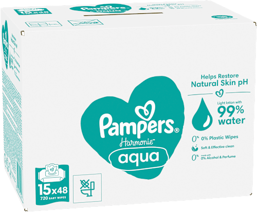 Harmonie Aqua vochtige doekjes (15x48 stuks), 720 stuks