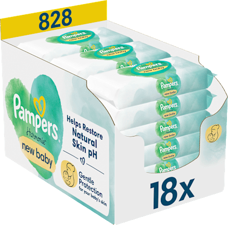 Harmonie New Baby vochtige doekjes (18x46 stuks), 828 stuks