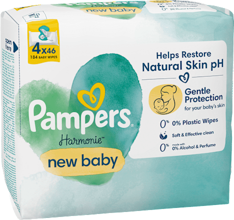 Harmonie nieuwe babydoekjes (4x46 stuks), 184 stuks