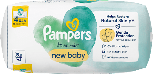Harmonie nieuwe babydoekjes (4x46 stuks), 184 stuks