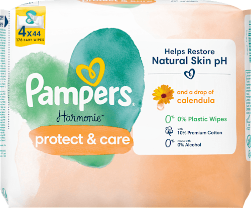 Harmonie protect &amp; care Calendula vochtige doekjes (4x44 stuks), 176 stuks