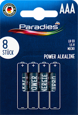 Batterijen Power Micro AAA, 8 stuks