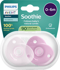 Schnuller Soothie Silkon, rosa, 0-6 Monate, 2 St