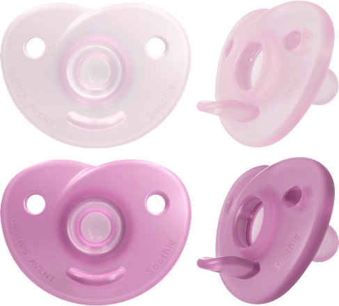 Schnuller Soothie Silkon, rosa, 0-6 Monate, 2 St