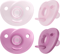 Schnuller Soothie Silkon, rosa, 0-6 Monate, 2 St