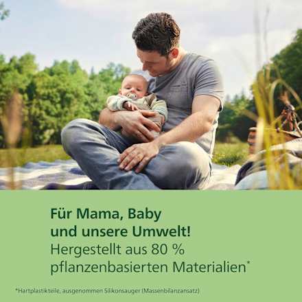 Ultra Air Nachtfopspeen van siliconen, geel/paars, 0-6 maanden, 2 stuks