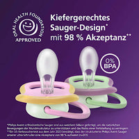 Schnuller ultra air nighttime Silikon, grün/rosa, 6-18 Monate, 2 St