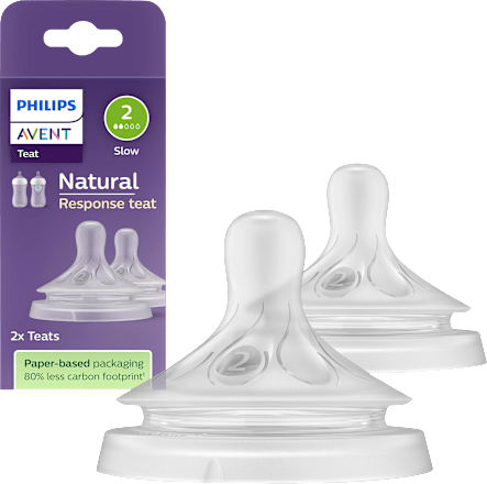 Natural Response siliconen spenen, stroomsnelheid 2, 2 stuks
