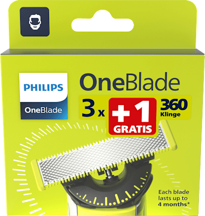 Scheermesjes, OneBlade QP440/50 (3+1 gratis), 4 stuks