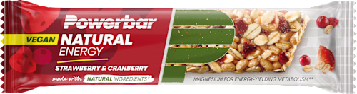 Natuurlijke energiereep, aardbei-cranberry, 40 g