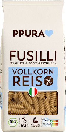 Pasta, fusilli van volkorenrijst, glutenvrij, 400 g