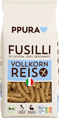 Pasta, fusilli van volkorenrijst, glutenvrij, 400 g