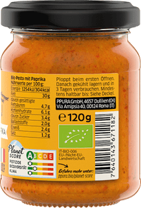 Pesto, Calabrese met paprika, veganistisch, 120 g